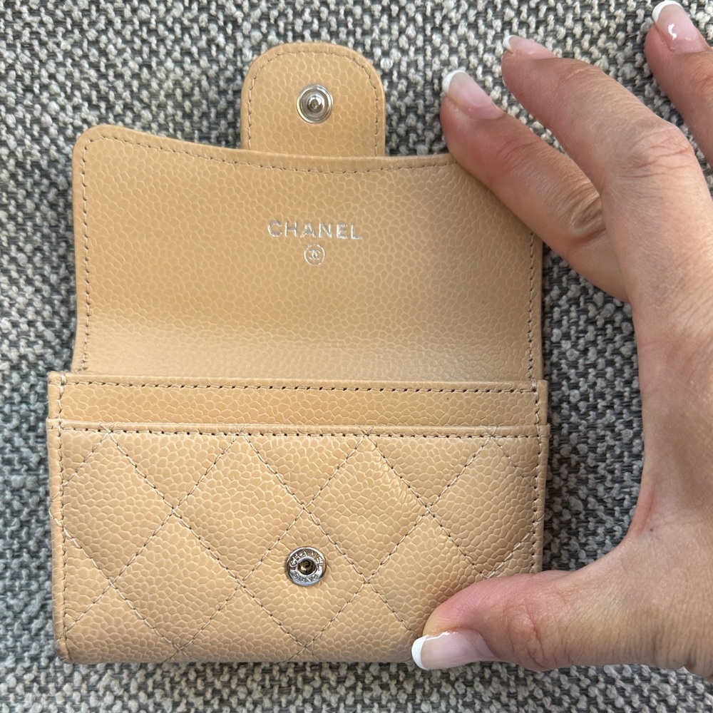 Chanel Tan Quilted Leather Wallet - Picture 3 of 16